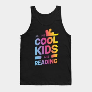 all the cool kids are reading on retro style Tank Top